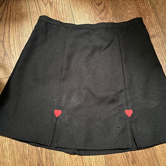 Los Angeles Apparel Black A-Line skirt with Slits - Picture 1 of 5